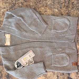 L&P Apparel Size 12-18 Months Cozy Gray Knit Baby Girl Cardigan
